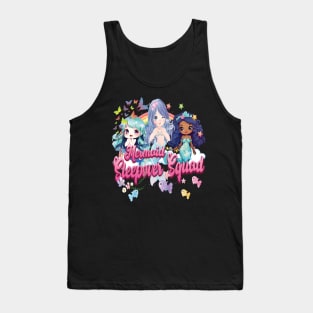 Mermaid Sleepover Squad Slumber Party Gifts Cute Girl Ladies Adults Tank Top